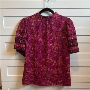 Elegant Pink Patterned Women's Top